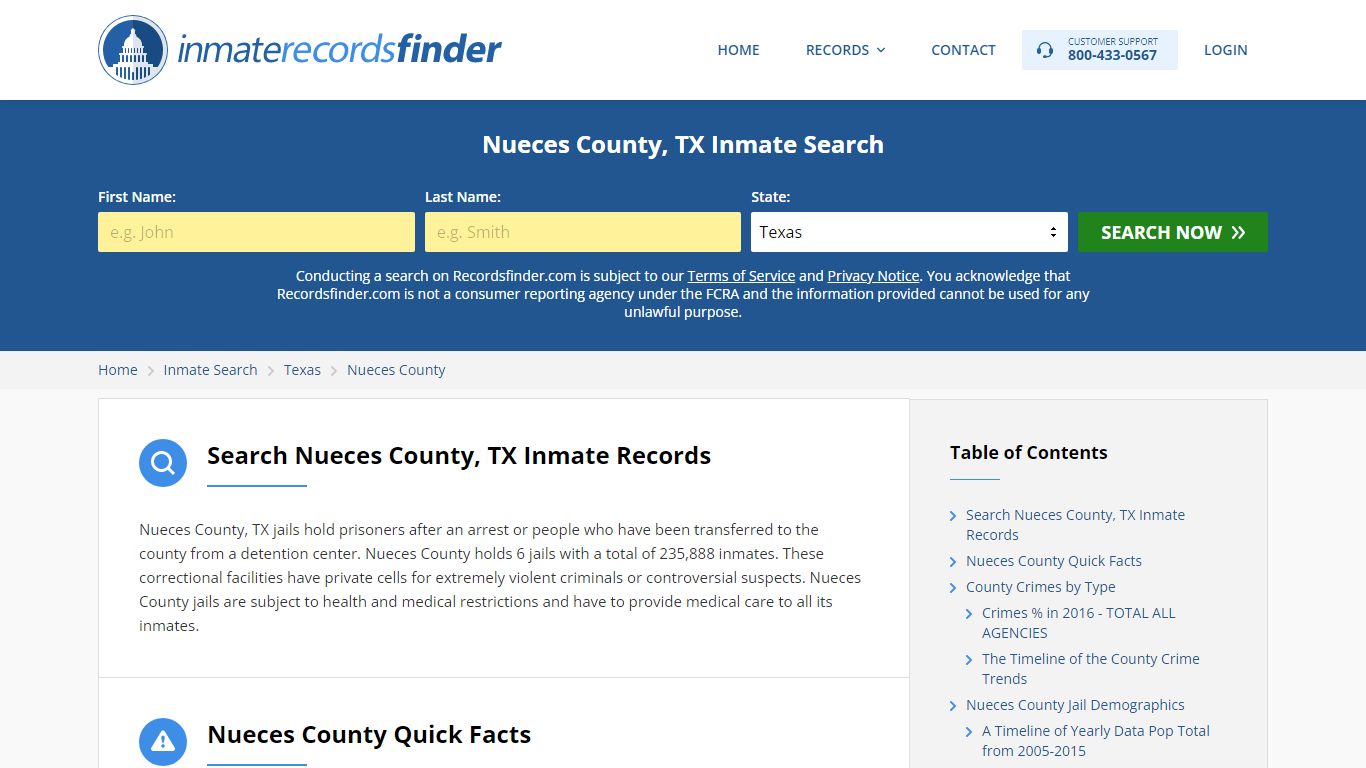 Nueces County, TX Inmate Lookup & Jail Records Online